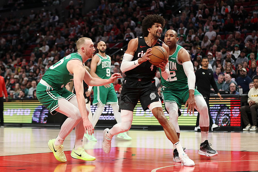 NBA basketball game Boston Celtics vs Portland Trail Blazers: Matisse Thybulle