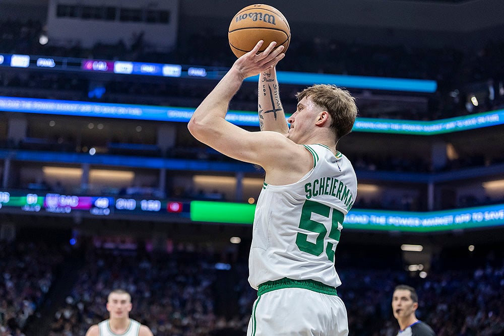 NBA basketball 2024-25 Boston Celtics vs  Sacramento Kings photo gallery: Baylor Scheierman
