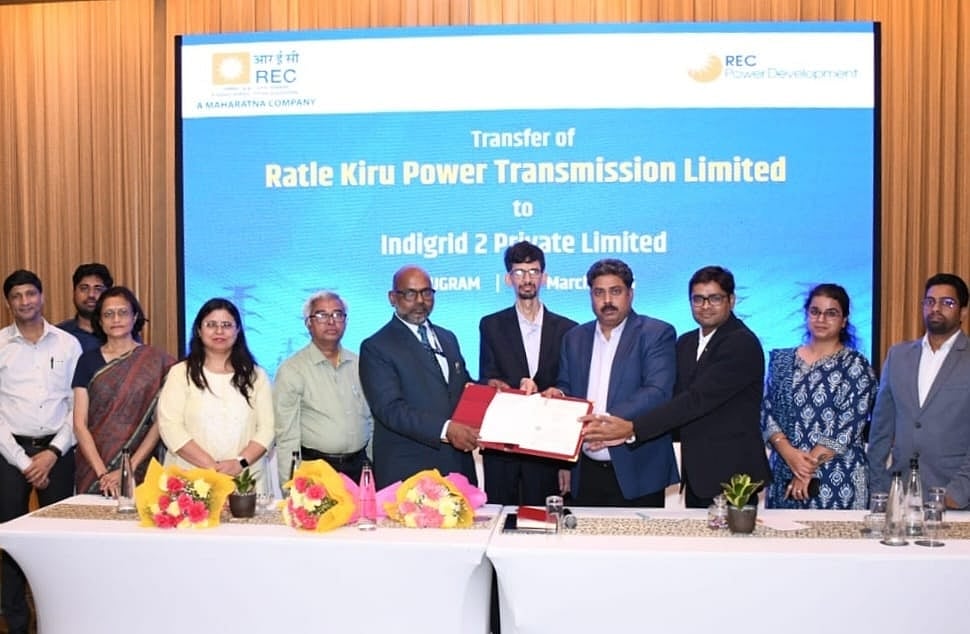 RECPDCL Handovers Ratle Kiru Power Transmission Limited, a SPV of Transmission Project, to IndiGrid 2 Private Limited
