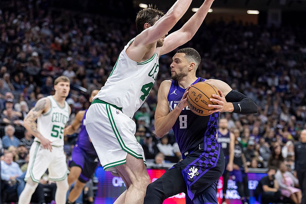 NBA basketball 2024-25 Boston Celtics vs  Sacramento Kings photo gallery: Luke Kornet