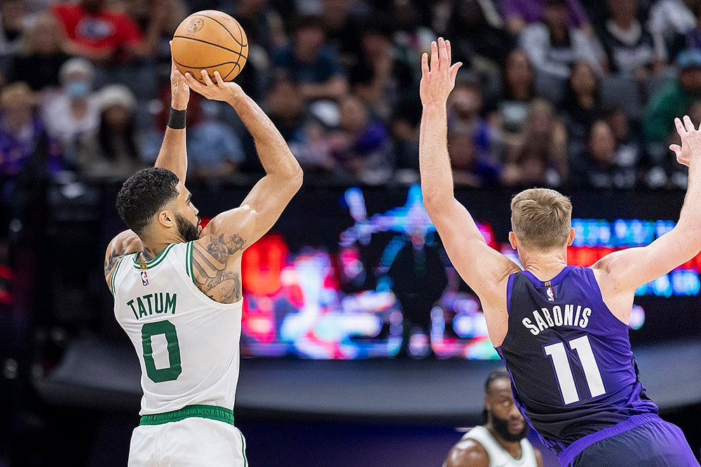 NBA basketball 2024-25 Boston Celtics vs  Sacramento Kings photo gallery: Jayson Tatum