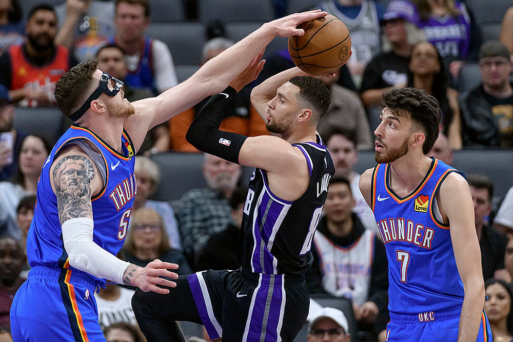 NBA Oklahoma City Thunder vs Sacramento Kings Basketball game: Zach LaVine