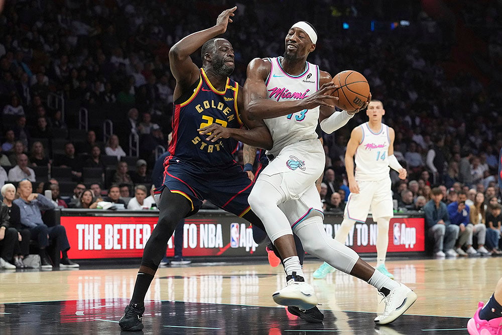 NBA Warriors vs Miami Heat Basketball Basketball game: Bam Adebayo