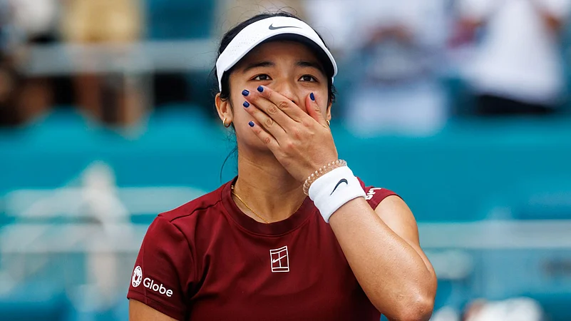 Eala shows her emotions following victory over Swiatek
