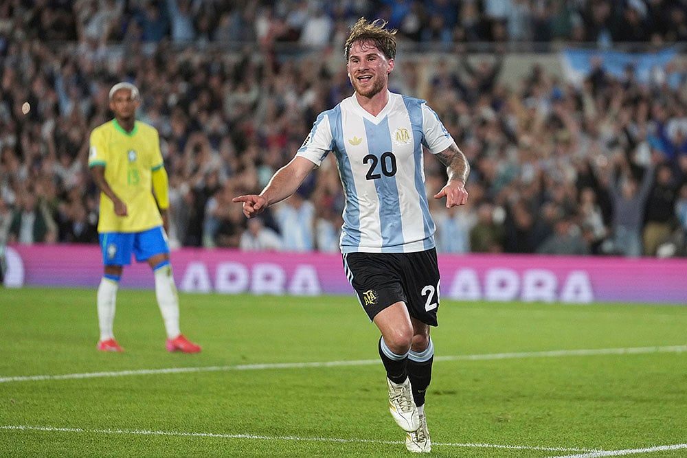 FIFA World Cup 2026 South American Soccer Qualifiers Argentina vs Brazil: Alexis Mac Allister