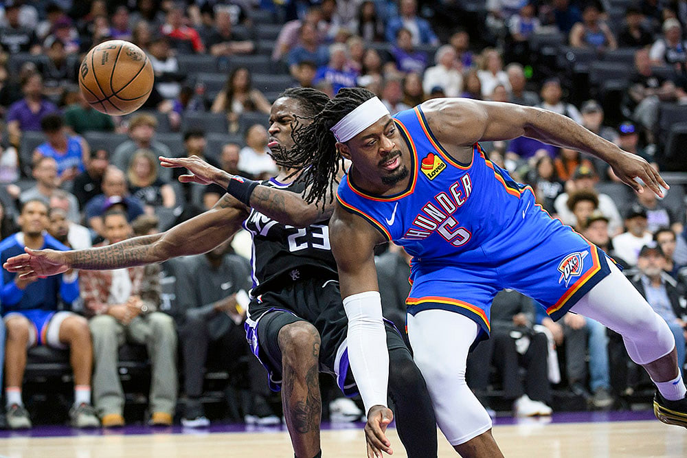 NBA Oklahoma City Thunder vs Sacramento Kings Basketball game:  Luguentz Dort