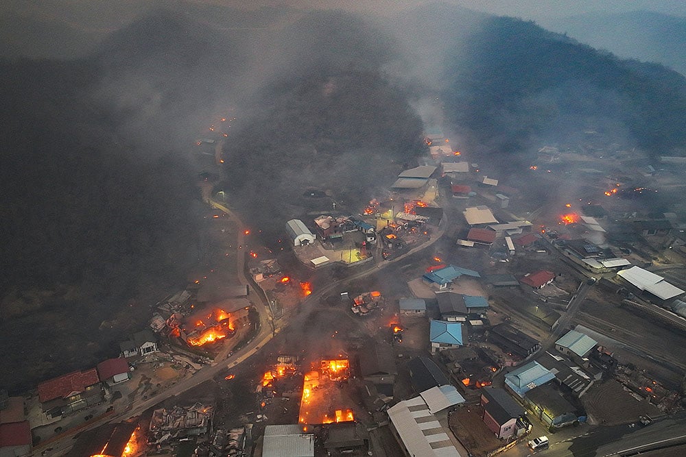 Strong winds fan South Korea wildfires photos: 9