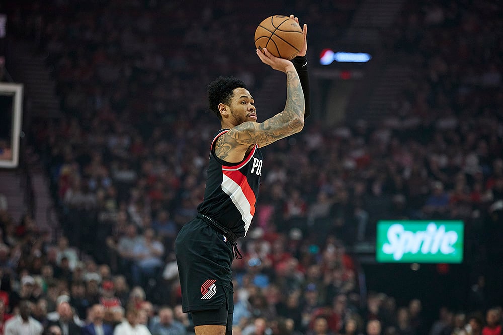 NBA Cleveland Cavaliers vs Portland Trail Blazers Basketball game: Anfernee Simons