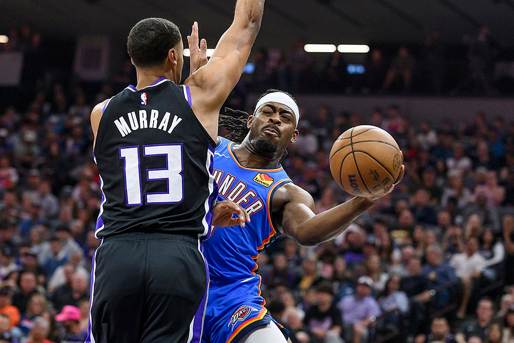 NBA Oklahoma City Thunder vs Sacramento Kings Basketball game: Luguentz Dort