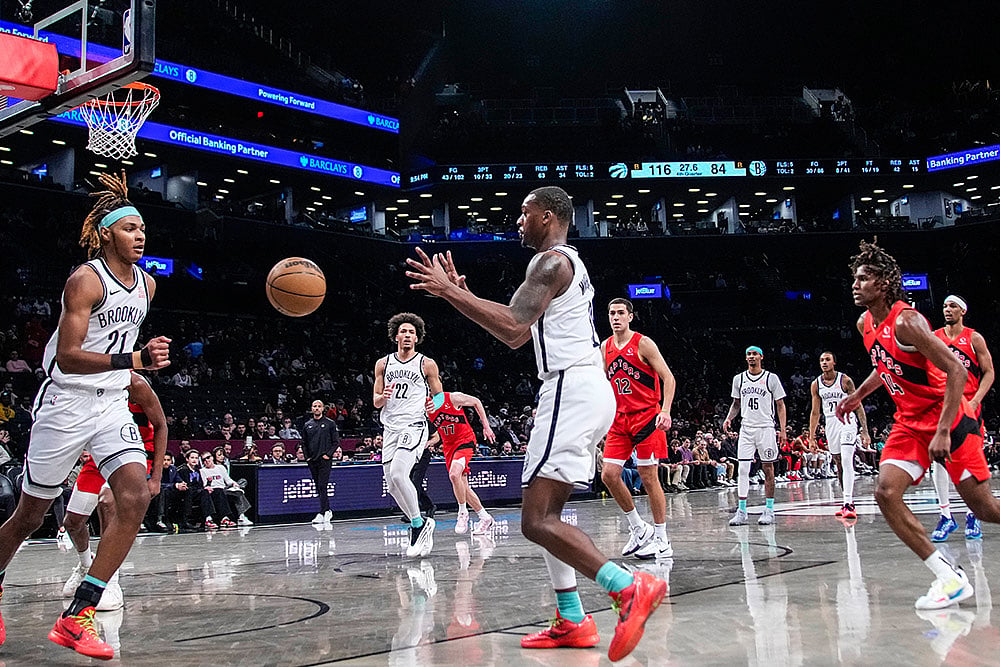 NBA basketball 2024-25 Toronto Raptors vs Brooklyn Nets: Noah Clowney