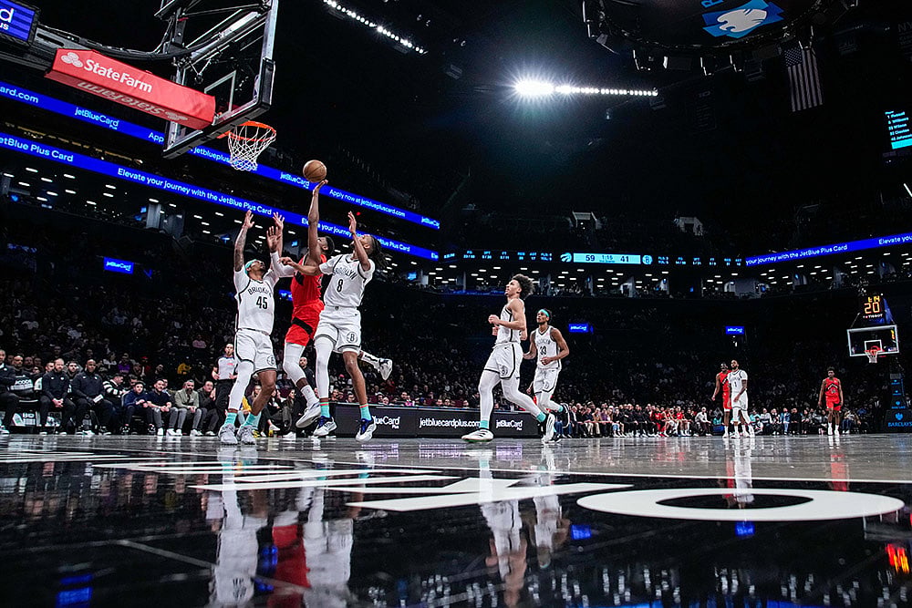 NBA basketball 2024-25 Toronto Raptors vs Brooklyn Nets:  Scottie Barnes