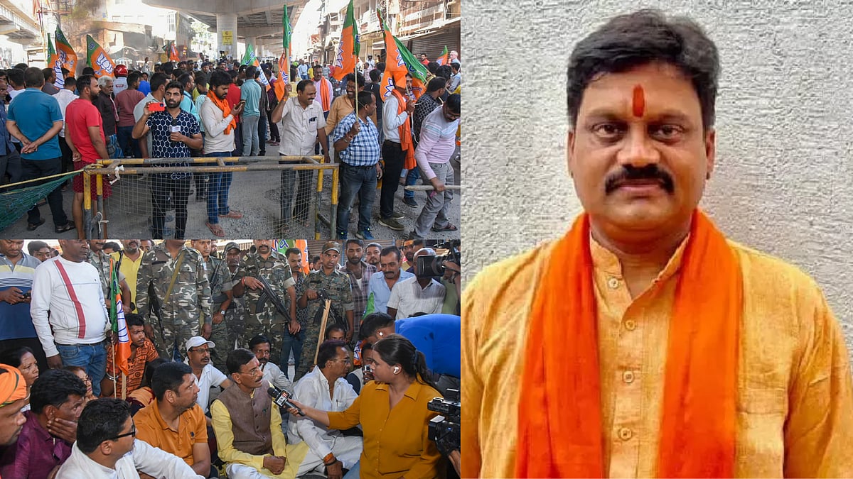 | Phot: PTI : BJP Workers Call For Ranchi Bandh Today After Killing Of Senior Leader Anil Mahto Tiger  