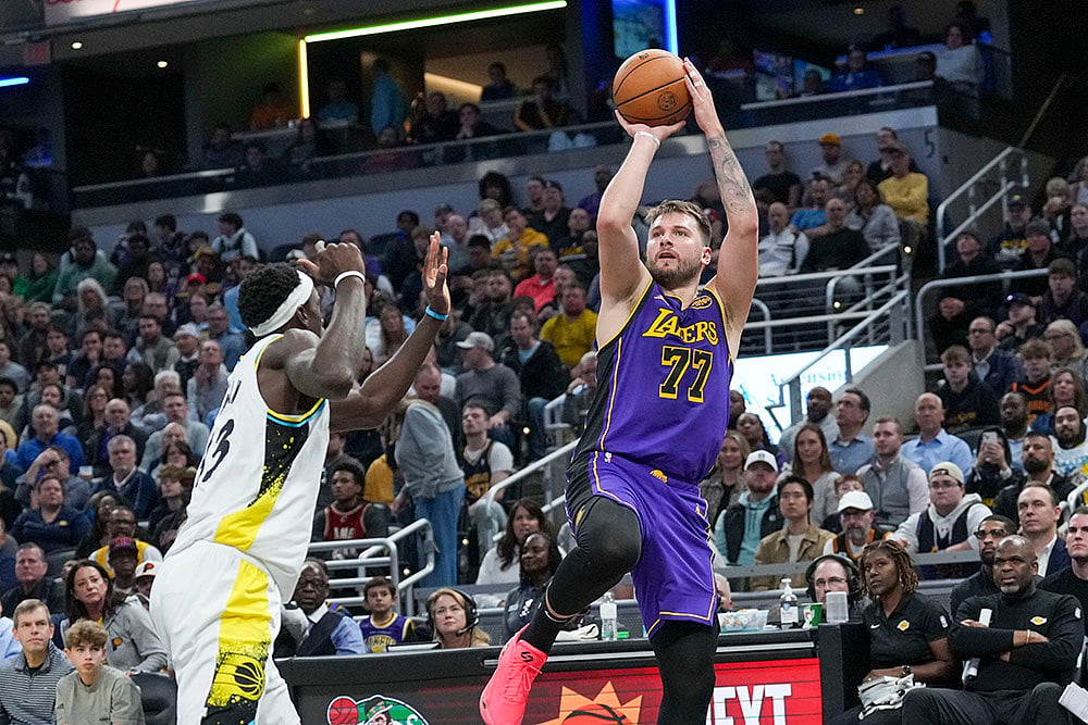 NBA basketball 2024-25 Los Angeles Lakers vs Indiana Pacers: Luka Doncic 