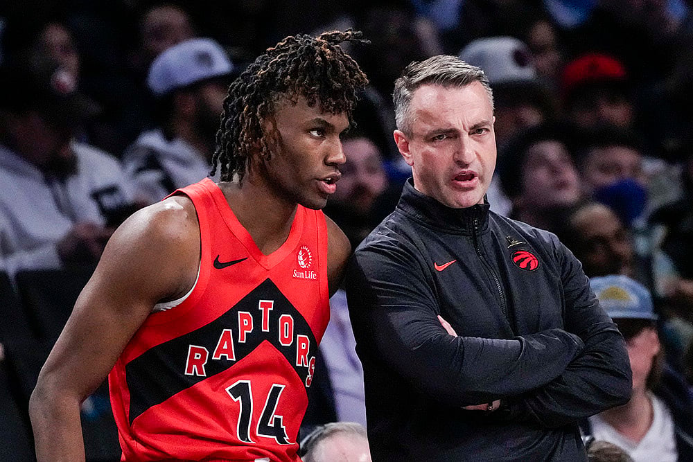 NBA basketball 2024-25 Toronto Raptors vs Brooklyn Nets: Darko Rajakovic