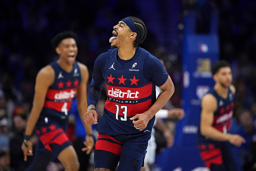 NBA basketball 2024-25 Washington Wizards vs Philadelphia 76ers:  Jordan Poole