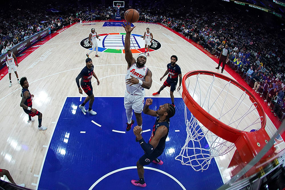 NBA basketball 2024-25 Washington Wizards vs Philadelphia 76ers: Guerschon Yabusele