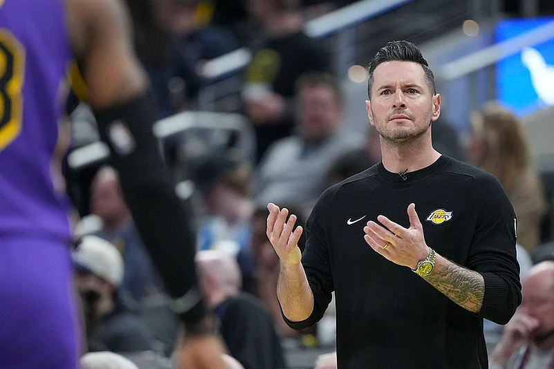 NBA basketball 2024-25 Los Angeles Lakers vs Indiana Pacers: J.J. Redick