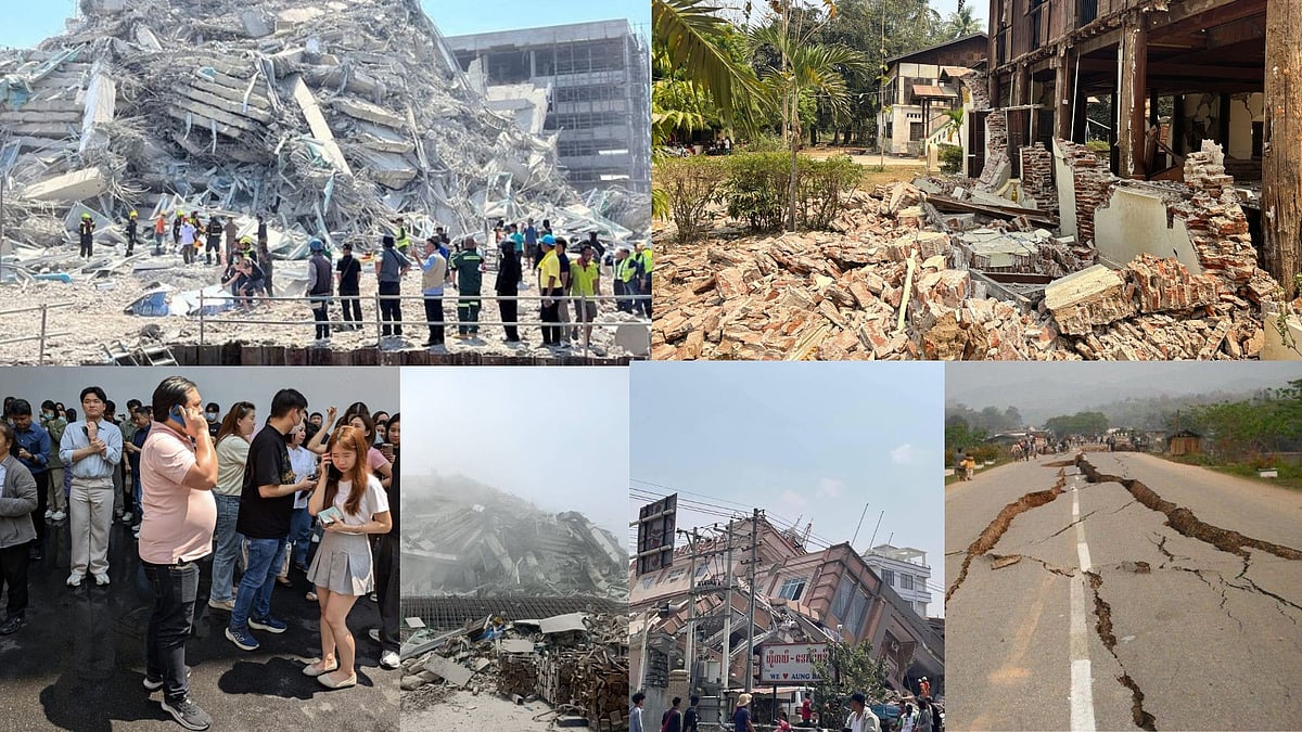 | Image- AP : Myanmar Earthquake: 7.7 Magnitude Quake Hits; 4 Killed In Myanmar, One In Bangkok, 50 Trapped, Tremors Felt In Delhi