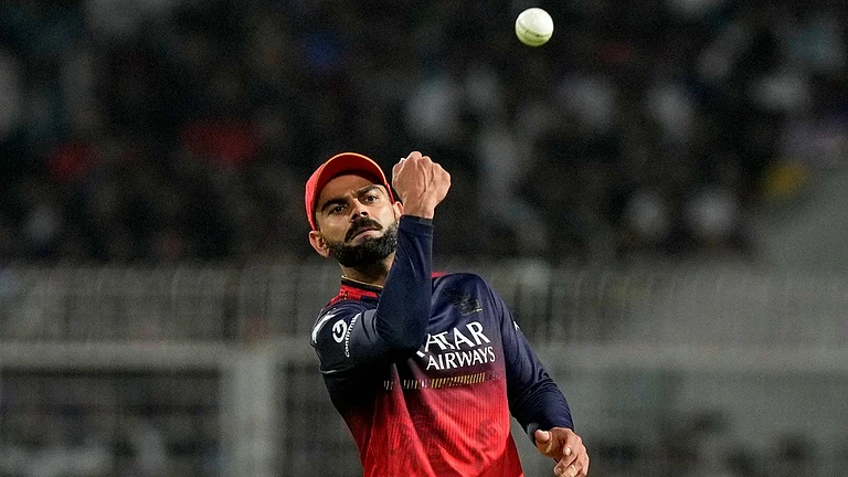Virat Kohli in action for Royal Challengers Bengaluru during IPL 2025. - AP