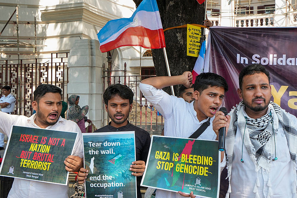 Pro-Palestine demonstration in Kolkata