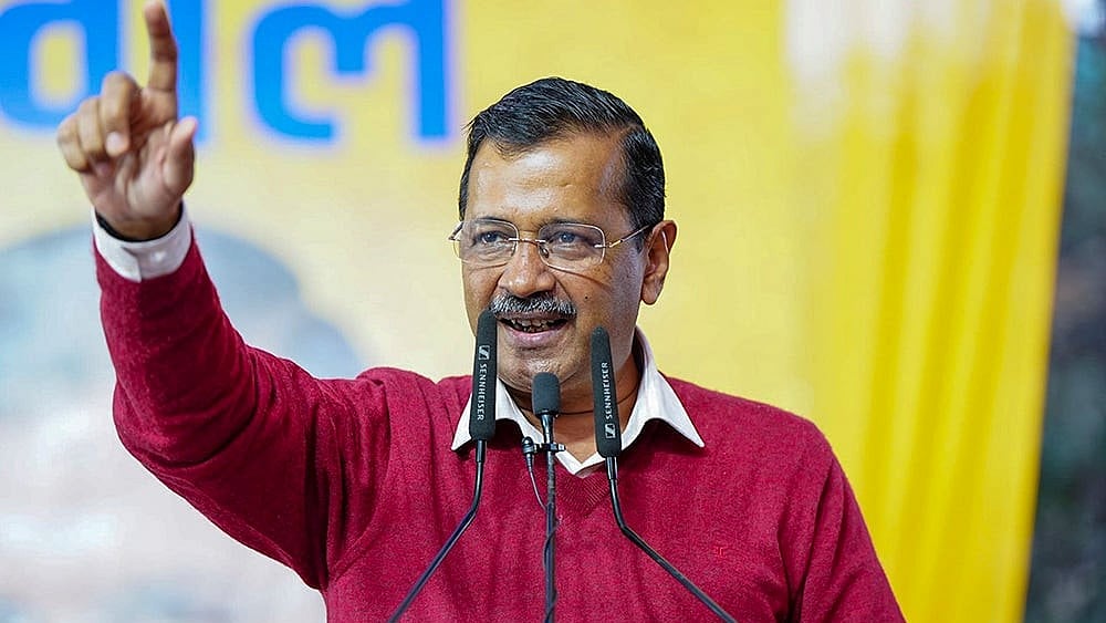| Photo: @AamAadmiParty on X via PTI : Arvind Kejriwal addresses a public meeting 