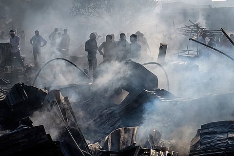 Fire breaks out in slum area in Gurugram