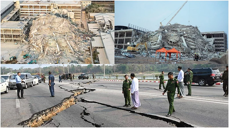 A 7.7 magnitude earthquake led to extensive destruction in Myanmar and Thailand on Friday