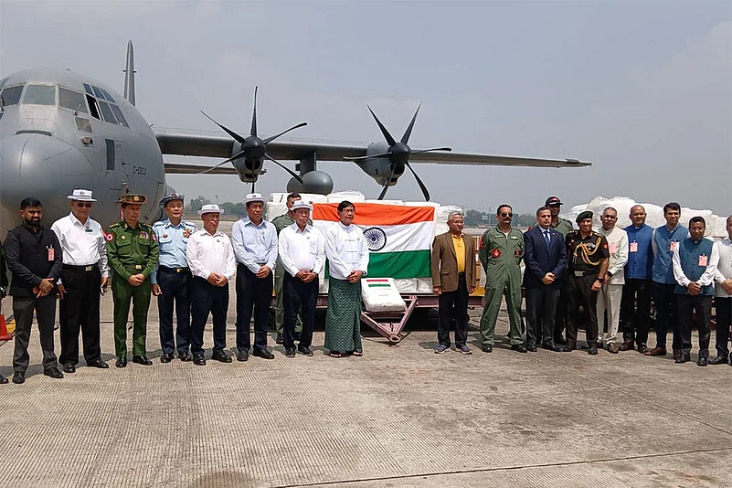 Indian aid to Myanmar