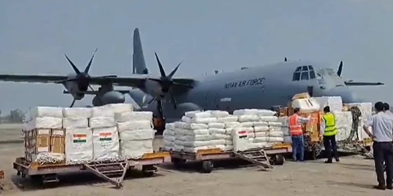 India sends relief material to earthquake-hit Myanmar on Saturday - X/PTI