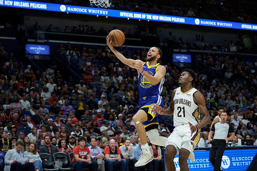 NBA Basketball Game: Golden State Warriors vs New Orleans Pelicans