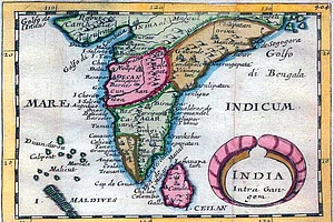 | Photo: Getty Images : Geographical Boundaries: India Intra Gangem—a miniature map of the Malabar and Coromandel coasts