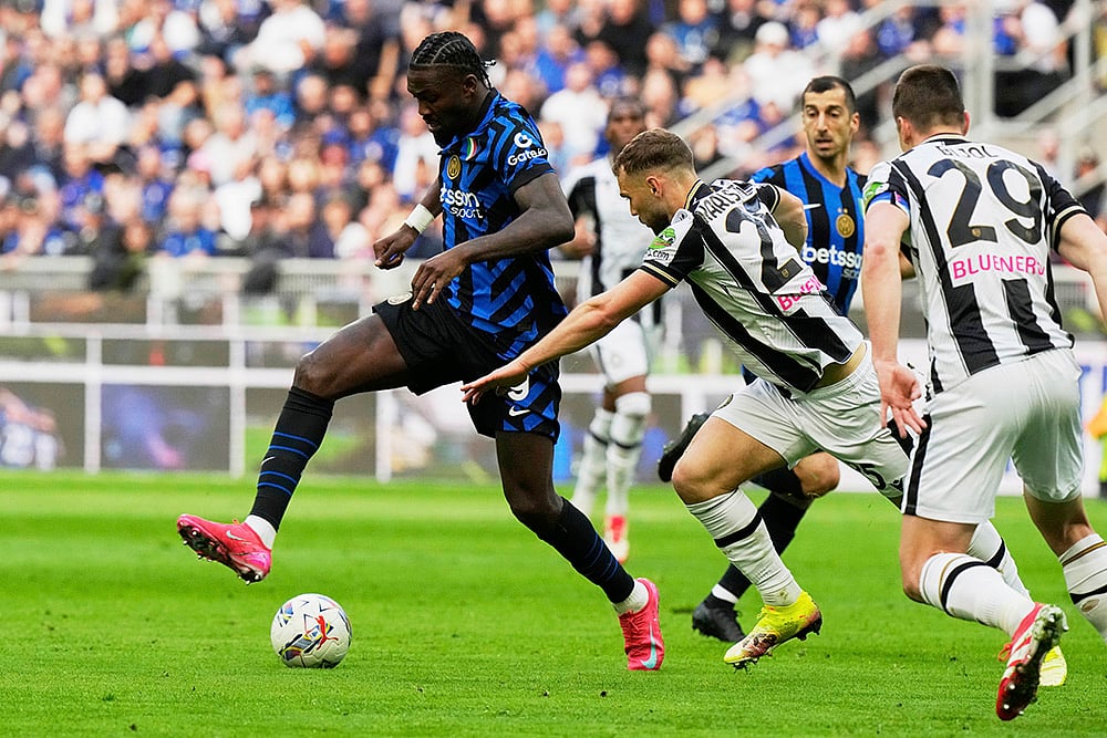 Italy Soccer Serie A 2024-25 Inter Milan vs Udinese:  Marcus Thuram