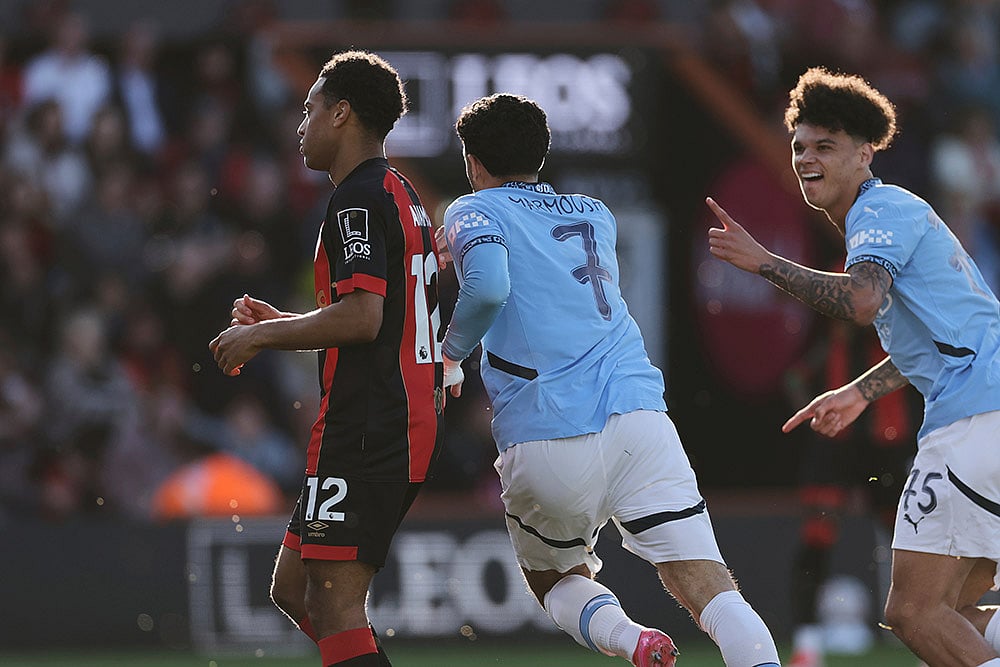 English FA Cup quarterfinal soccer match: Bournemouth vs Manchester City
