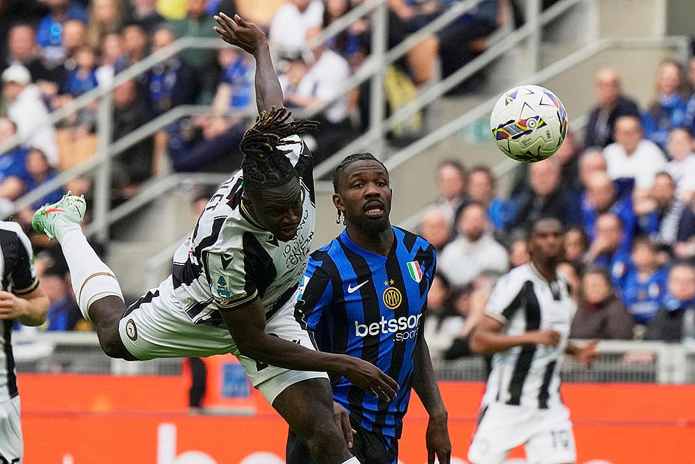 Italy Soccer Serie A 2024-25 Inter Milan vs Udinese:  Oumar Solet
