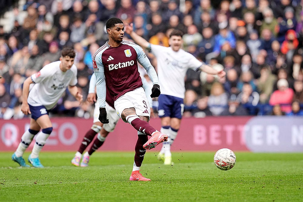 Britain Soccer FA Cup Preston North End vs Aston Villa: Marcus Rashford