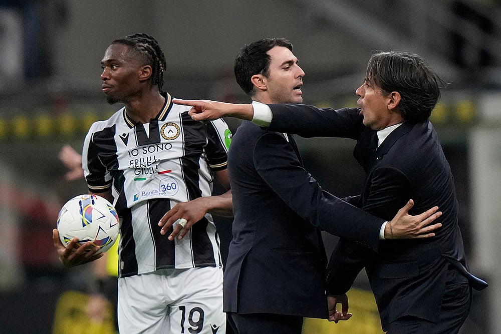 Italy Soccer Serie A 2024-25 Inter Milan vs Udinese:  Simone Inzaghi 