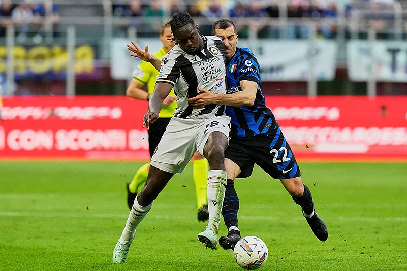 Italy Soccer Serie A 2024-25 Inter Milan vs Udinese: Henrikh Mkhitaryan