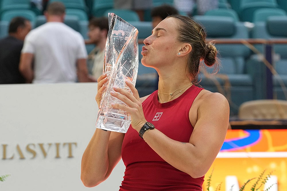 | Photo: AP/Marta Lavandier : Miami Open Tennis: Aryna Sabalenka vs Jessica Pegula
