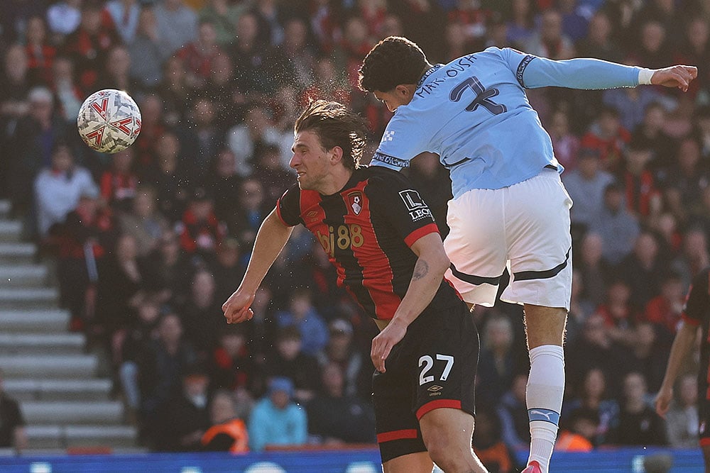 English FA Cup quarterfinal soccer match: Manchester City vs Bournemouth