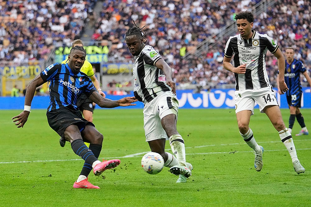 Italy Soccer Serie A 2024-25 Inter Milan vs Udinese:  Nehuen Perez