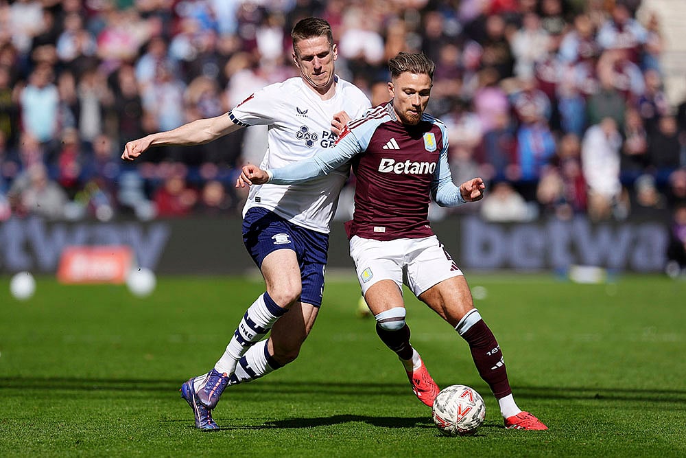Britain Soccer FA Cup Preston North End vs Aston Villa: Villas Matty Cash
