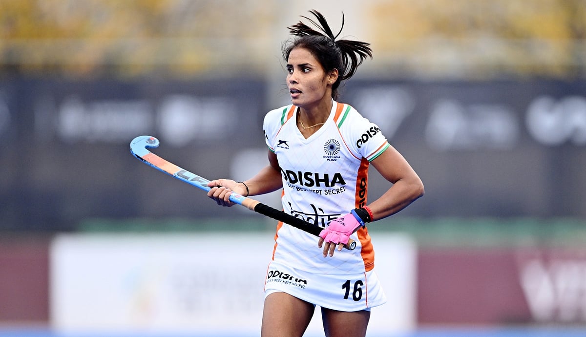 Vandana Katariya in action for team India. - Hockey India