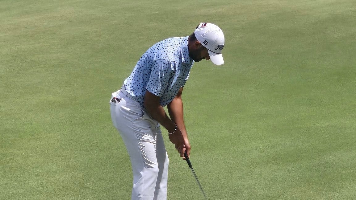 Photo: X | PGTI : Indian golfer Saptak Talwar.