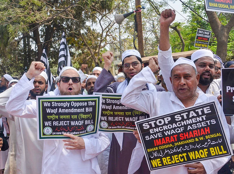Protests opposing Waqf bill - PTI