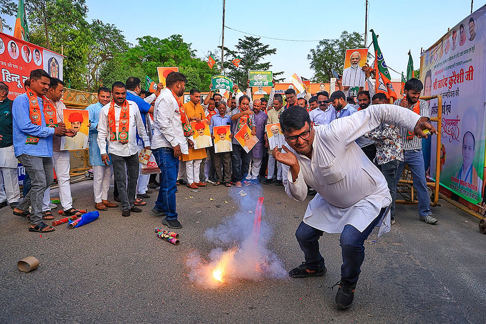 Celebrations after Waqf bill passed in LS