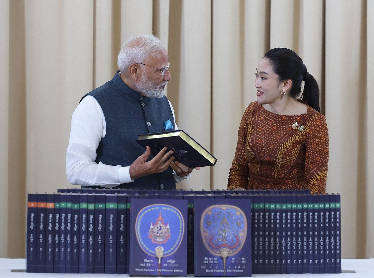 X/Narendra Modi : PM Modi with Thailand Prime Minister Paethongtarn Shinawatra