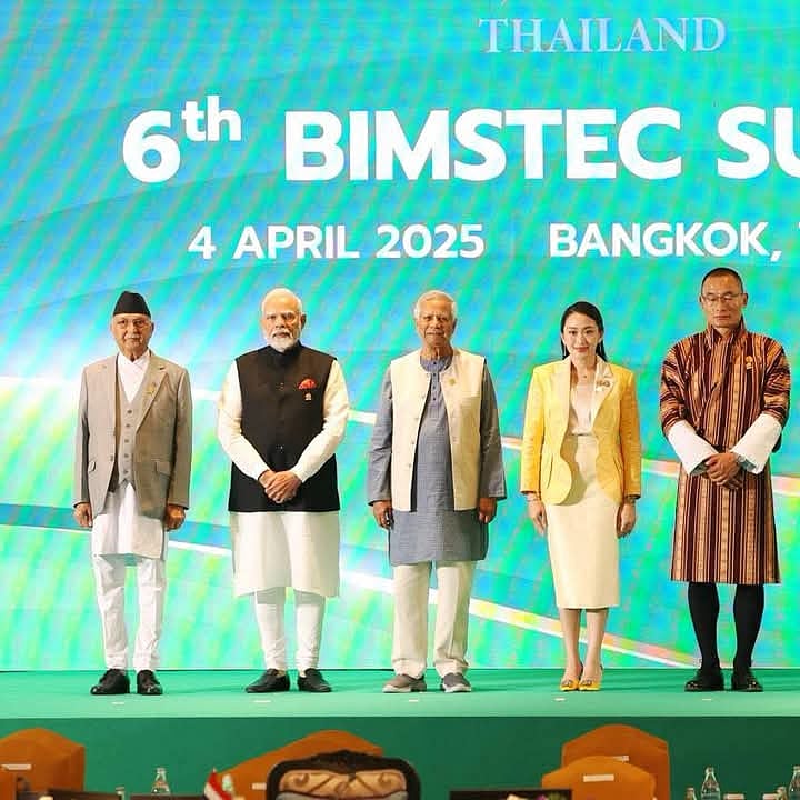 X/@TheChindWin : BIMSTEC leaders in Thailand on April 4
