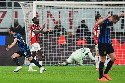 Italian Cup Semi Final First Leg Soccer Match: AC Milan vs Inter Milan
