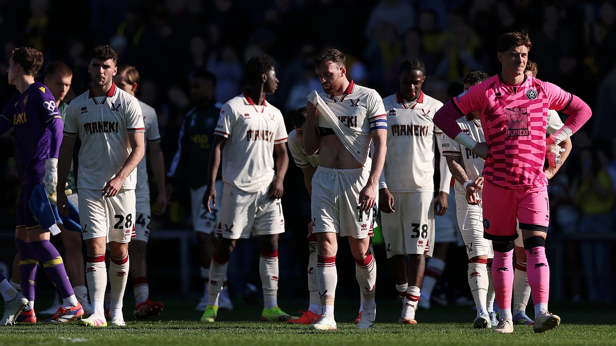 Sheffield United after their defeat to Oxford United
