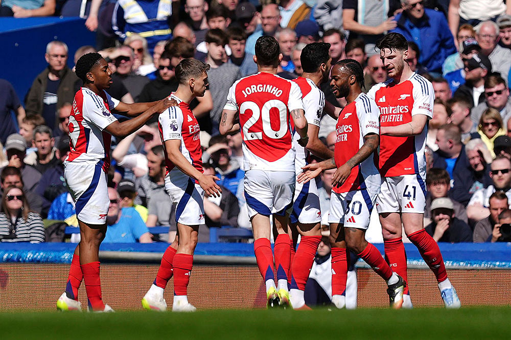 | Photo: Martin Rickett/PA via AP : EPL: Everton vs Arsenal